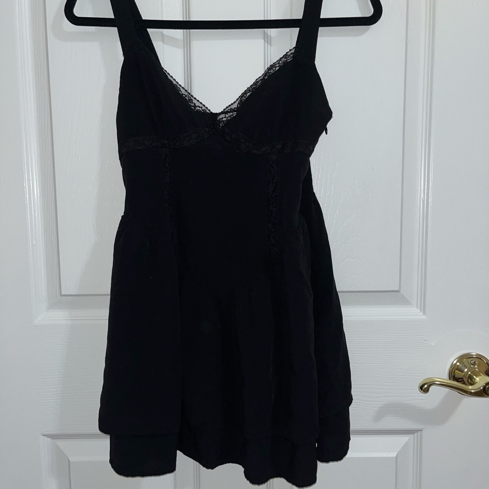 Princess Polly Black Mini Dress with Spaghetti Straps